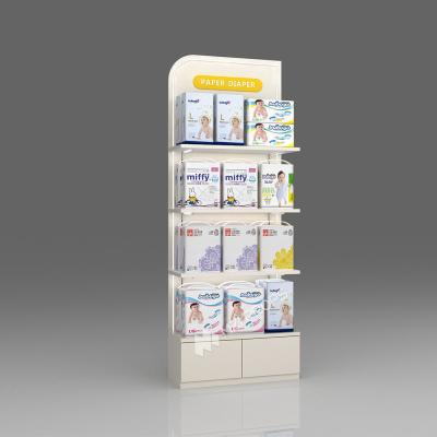 Baby Shop Display Rack Irregular-Shaped Paper Products High Cabinet without Side Panels for Maternity Store Design