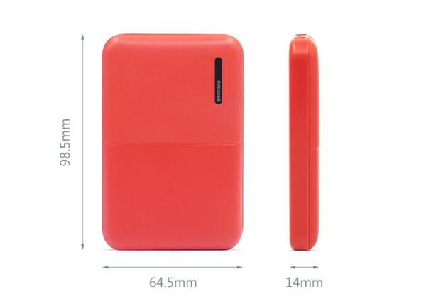5000mAh Fast Charging Power Bank , Ultra Thin Power Bank Li Polymer Battery
