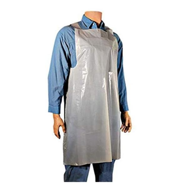 Unisex Disposable CPE Plastic Aprons , Plastic Bib Aprons For Restaurant / Hospital