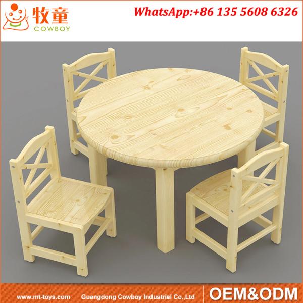 Kids school furniture wooden children's school square table and chairs for sale