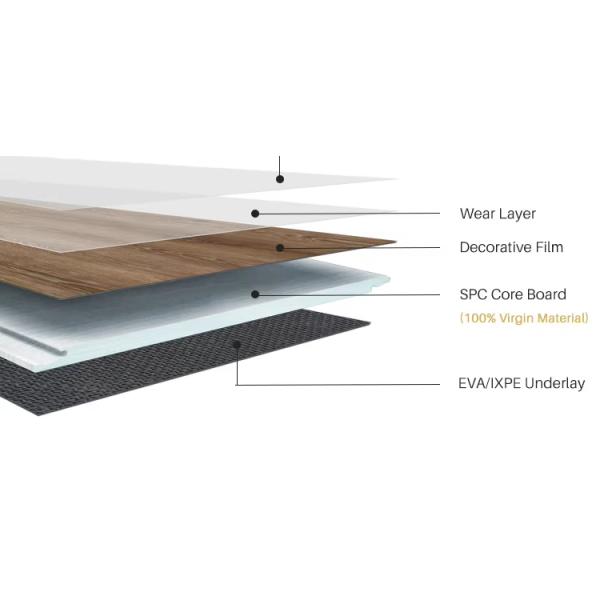 2025 New Click Vinyl Luxury SPC Flooring 4mm Waterproof Fireproof Scratch Resistant Moisture Resistant 5mm 6mm 7mm 8mm
