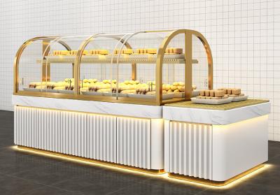 Titanium Plated Food Store Shelving Bread Bakery Shelves Bread Display