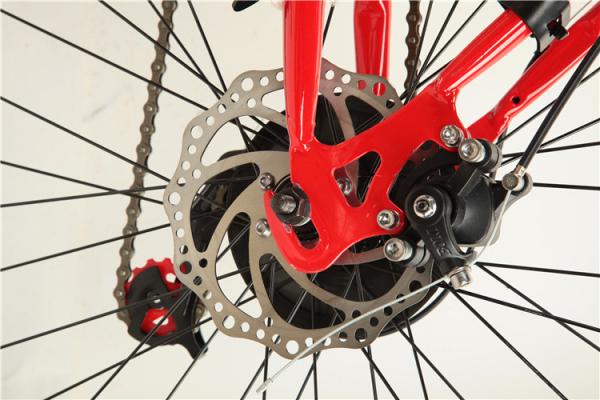 Cheap hydraulic disc brake Shimano 21 speed 26 inch steel  mountain bicycle with 36 hole spoke wheel