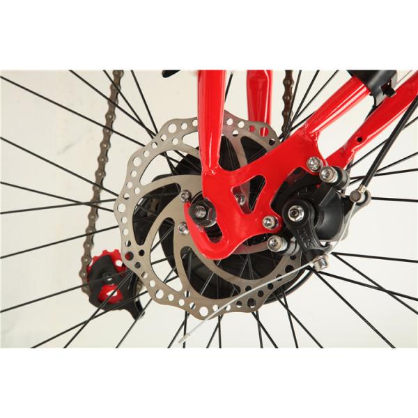 Cheap hydraulic disc brake Shimano 21 speed 26 inch steel  mountain bicycle with 36 hole spoke wheel