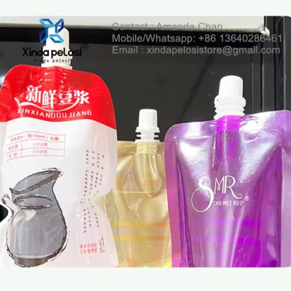 Capa de saco de cor personalizada para suco para embalagens de sacos líquidos