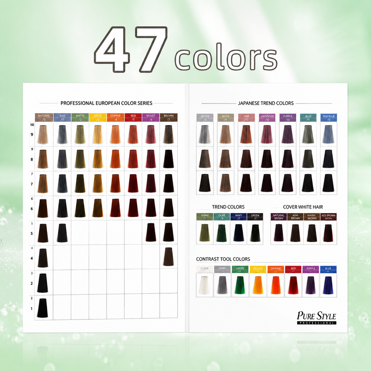 Plant-Based Professional Hair Color Cream with 47 Vibrant Shades in 100 ML Permanent Hair Dye