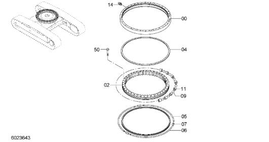 Экскаватор кольца скольжения Slewing ZAX850-3 ZAX870 6023643