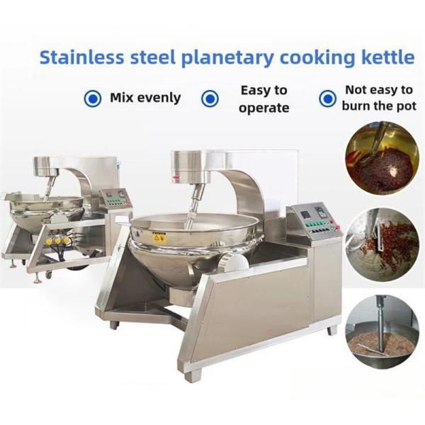 1200*900*900 Sanitray Stainless Steel Gas Heating Agitated Jacketed Kettle Cooking Pot