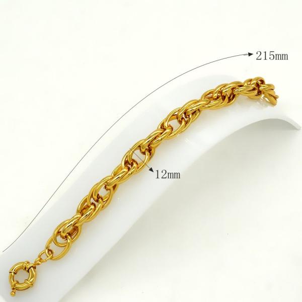 Big size thick chain Trendy jewelry Men & Womans bracelet Bangle 18K Real Gold Plated Lin