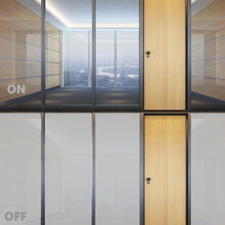 Low E Smart PDLC Glass Customized PDLC Dimming Glass Privacy Protection Safety PDLC Window Film  For Low Energy Consumption Office
