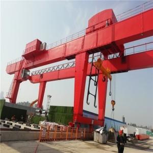 U Type Subway Turn Slag Hook Double Girder Gantry Crane 75t M6 Outdoor