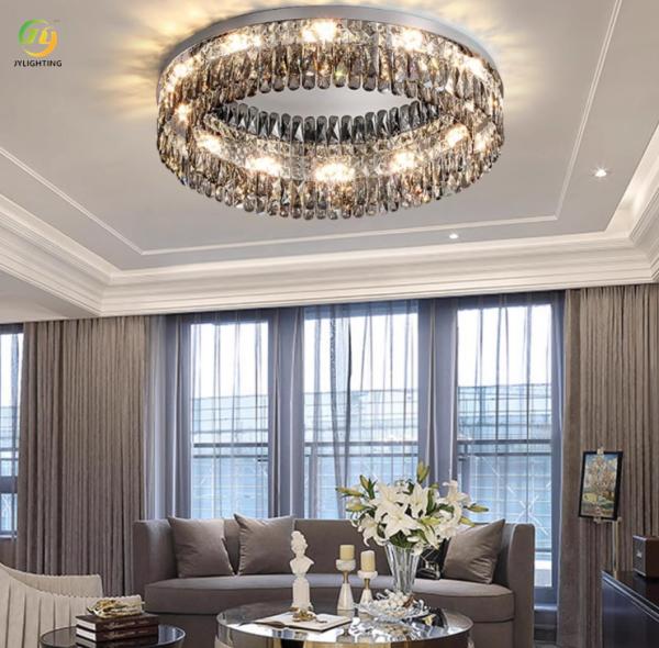 JYLIGHTING Salon Ambiance Luxe Moderne Simple LED Lumière Luxe Chambre Restaurant Haut de gamme Cristal Plafonnier