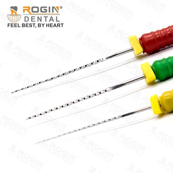 15-40# Dental Root Canal Files Stainless Steel Reamers 21mm 25mm 28mm 31mm
