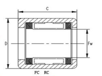 RCB121616 Drawn Cup Needle Roller Bearing One Way