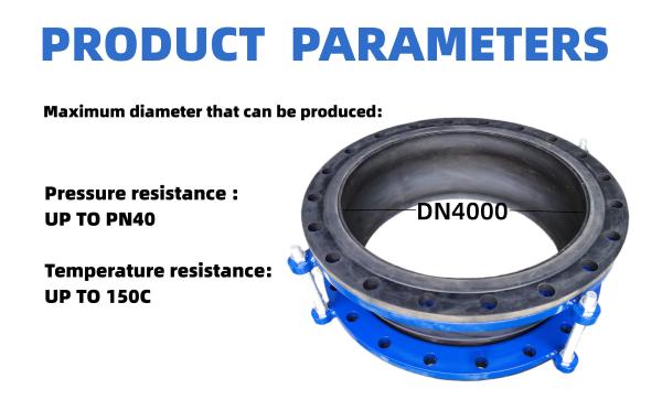 Flanged EPDM Rubber Expansion Joint  6 Inch / 150 Mm High Temperature Limit Tie