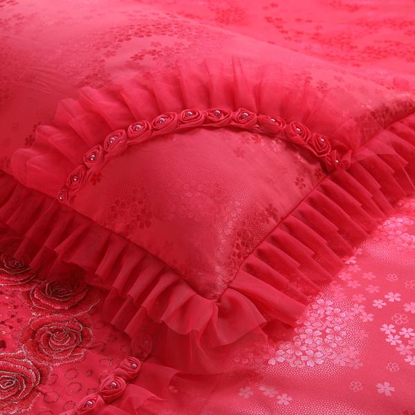 Set de ropa de cama de lujo de boda 100% algodón 200TC Sillón de cama Sillón de cama anti tirón