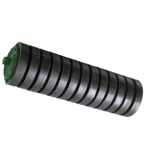 Rubber Lagging 219mm Conveyor Impact Roller For Belt Conveyor