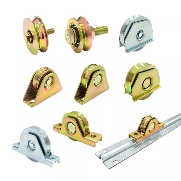 Forma de ranura Ruedas de puerta corredera Alta capacidad de carga Rueda de acero galvanizado