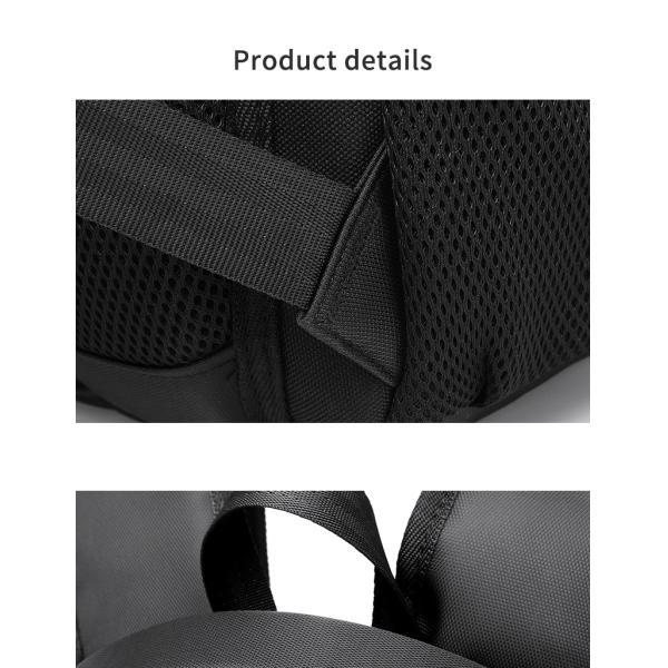 High quality products customized logo waterproof black Laptop Backpack men business Backpack