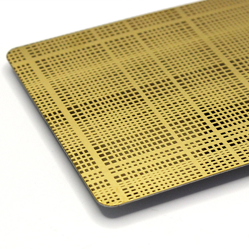 Mirror Etched Stainless Steel Sheet SS Decoration plate 2000mm Width