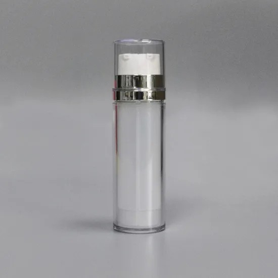 JL-LB314 White Dual Chamber Plastic Luxury Lotion Bottles With Double Actuator