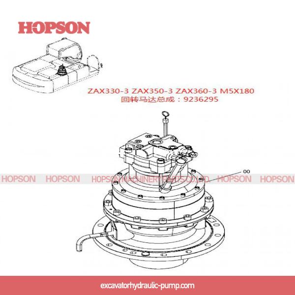 A massacré le moteur ZAX330-3 ZAX350-3 ZAX360-3 9236295 d'oscillation de Hitachi d'entraînement