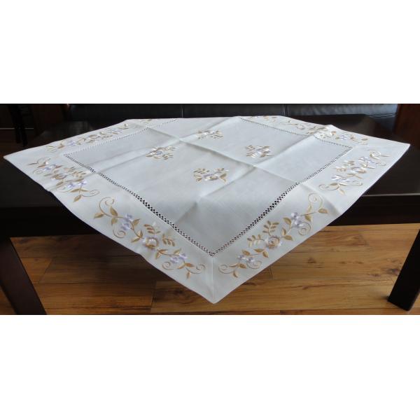 Cream / Beige Linen Hemstitch Tablecloth Handmade 40x90 40x150cm Sizes