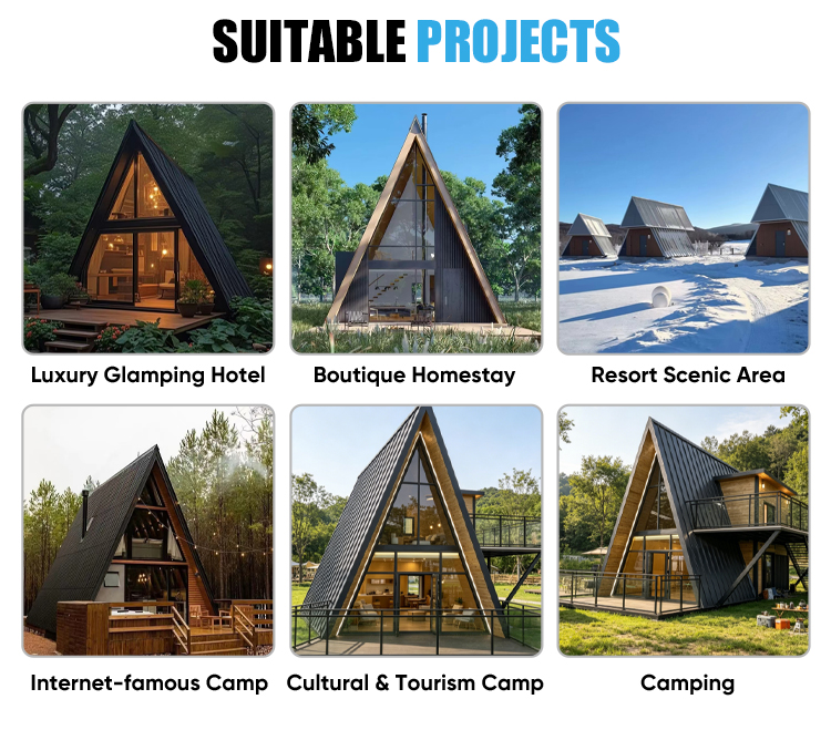 Factory Direct Sale Lightweight Luxury Modern Outdoor Living Steel Structure Modular Bathroom Hotel Yoncheng Wood Frame