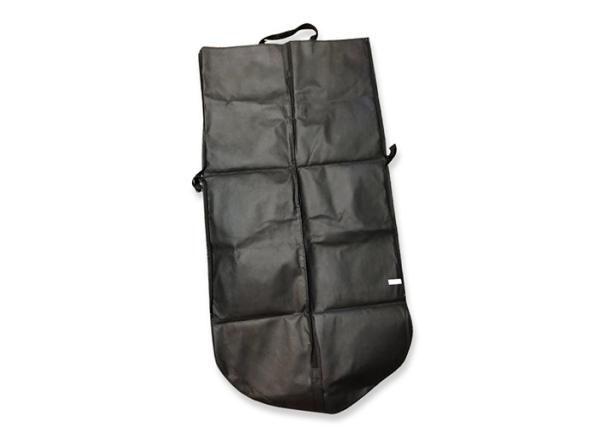 Breathable Suit Dress Black Non Woven Garment Bag With Durable Zipper Around
