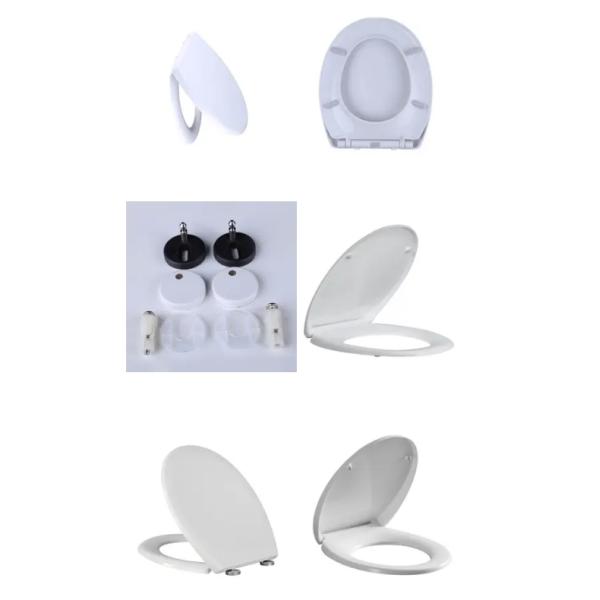 Moderne Design Doux Fermé Antibactérien siège de toilette avec fixation supérieure et finition durable