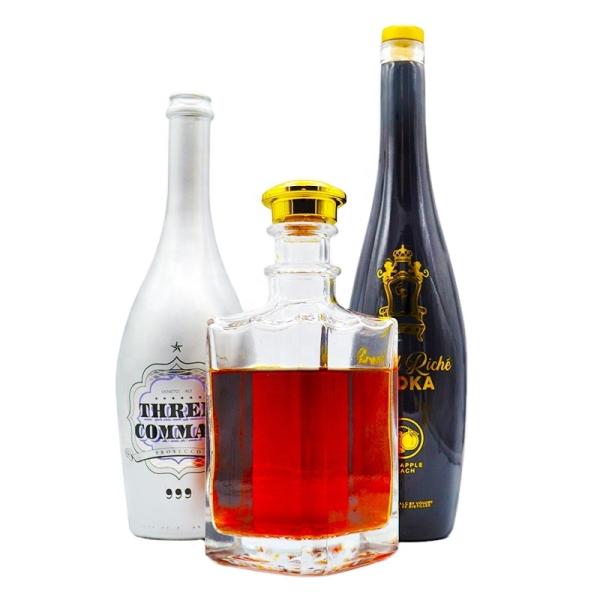 Super Flint Glass Material 700ml Whisky Bottle for Fancy Design Used Wine Glass Bottle