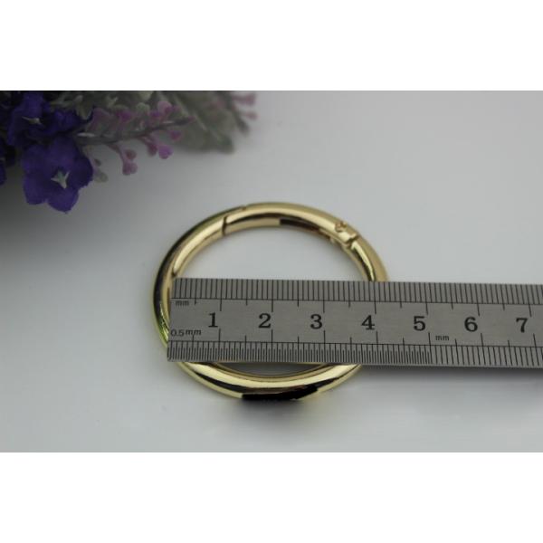 Metal hardware 38MM hanging brush anti brass spring ring o ring for handbag