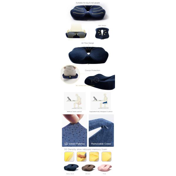 Upgrade Your Car Interior with Design Velvet Fabric Air Flow Memory Foam Seat Cushion