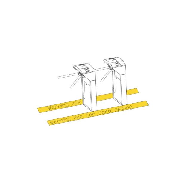 SUS304 Stainless Steel Bi-directional LED Indicator Tripod Turnstile Gate for Access Control