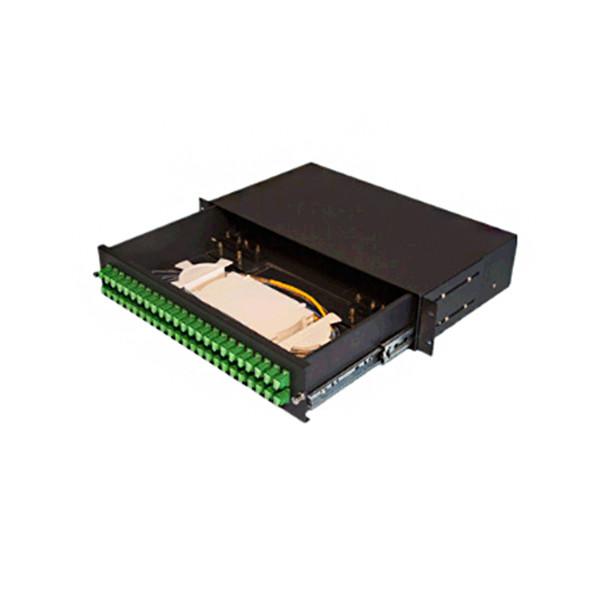19 Inch 2U Fiber Optic Panel , Rack Mount Fiber Patch Panel For FTTH