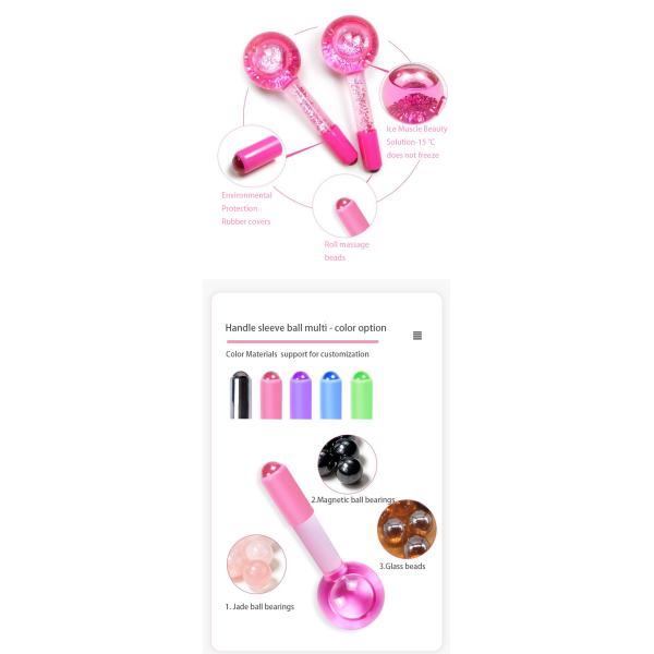 Facial Massage Cooling Globe Borosilicate Glass Ice Globes for Facials Roller Ball Spa Face Lift Beauty Skin Care