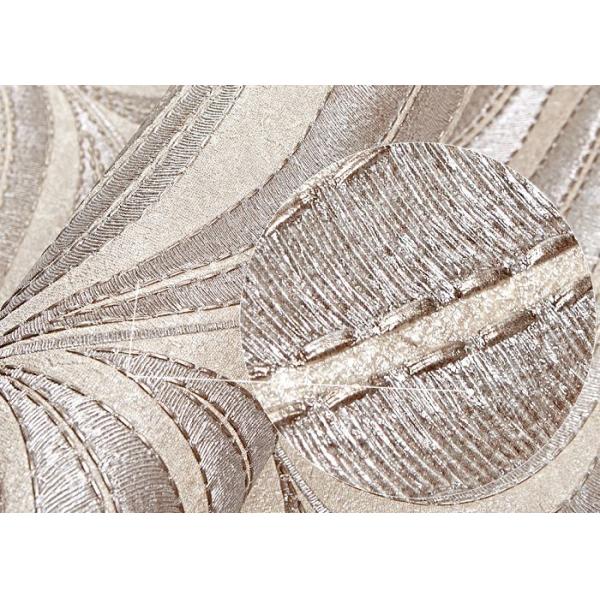 Eco - friendly Waterproof Embossed Leaf Wallpaper Embossed Vinyl Material