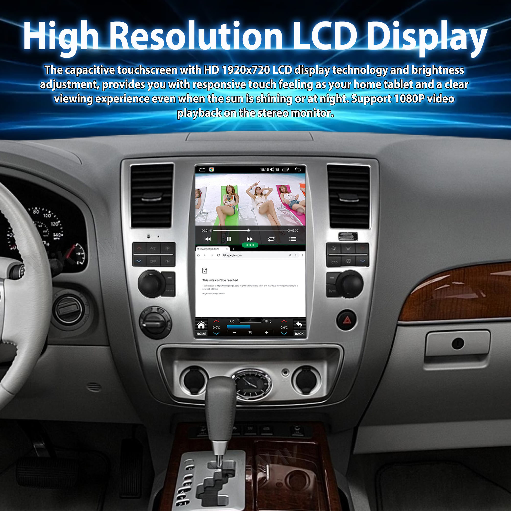 Viknav Android Авто сенсорный экран Автомобильное радио 12,1 дюйма Для Nissan Armada 2009-2010 GPS навигационный головной блок Видеоплеер