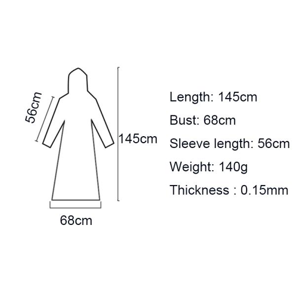 Reusable Biodegradable Rainwear Adult Women's Waterproof Raincoat for Outdoor Activities