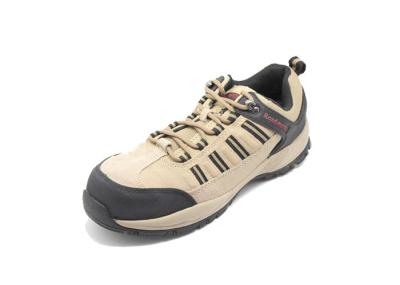 S1P Suede Leather Upper Steel Toe Athletic Work Shoes Oil Resistance For Women Yellow