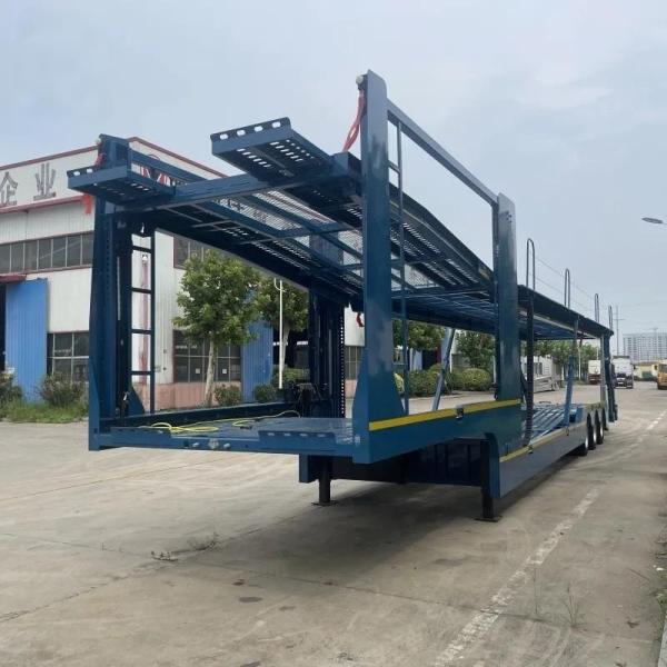 3 Axles Double Floor Auto Hauler Transport For SUV/ORV/CUV/MPV Semi Truck Trailer