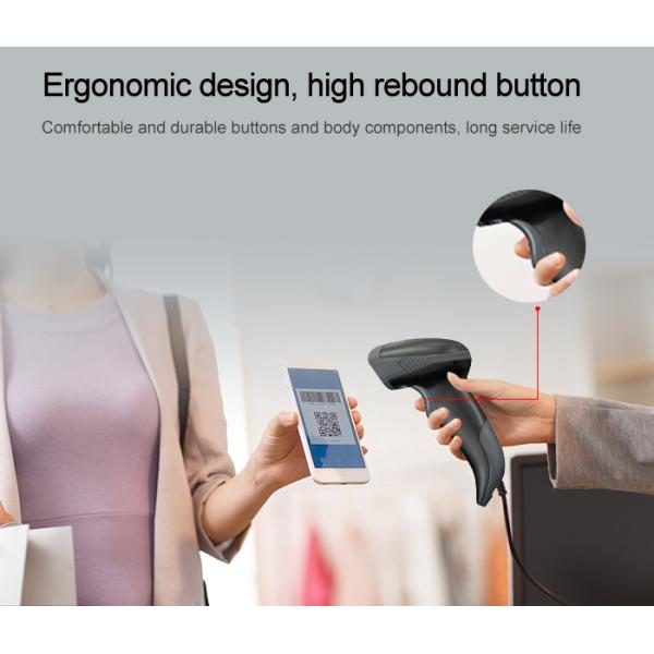 Беспроводной блок развертки штрихкода кода Bluetooth 1D 2D QR с поручая основанием