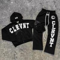 Vêtements de rue d'automne pour hommes Sweatsuits à deux pièces Track Set Applique Broderie angoissante