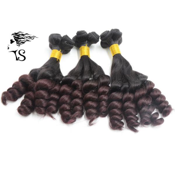 Burgundy Ombre Hair Extensions Weft , Aunty Funmi Ombre Brazilian Hair Bundles