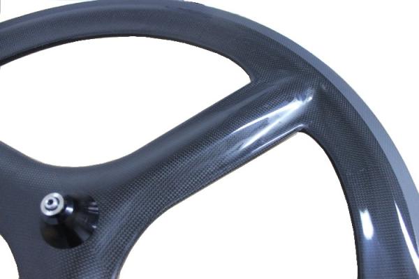 New 700c 3k/matt tri-spokes carbon clincher wheel with 66mm for road bicylce &track bike