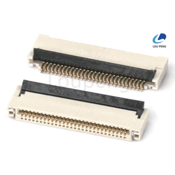 ZIF Connector Type FPC FFC Connector Offering AC 500V Dielectric Withstanding and Copper Alloy Contact Material for Signal Connectivity