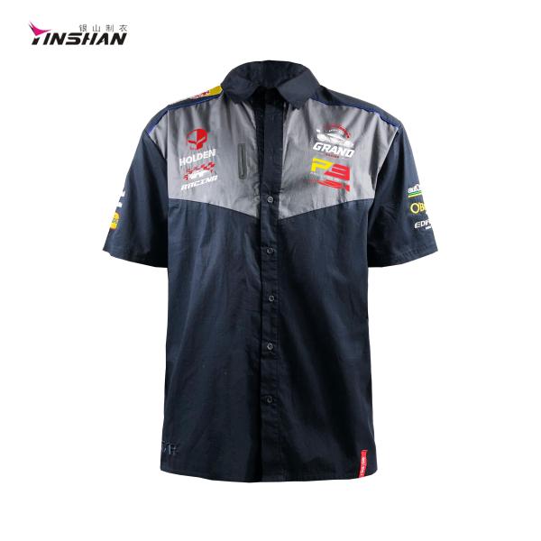 Diseño de logotipo personalizado Camisetas de MotoGP de F1 bordadas Impresión de solicitud personalizada Impresión