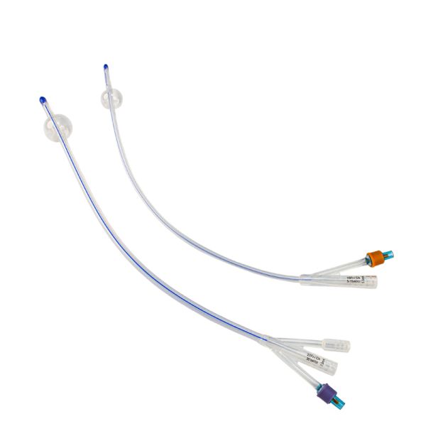 China Silicone Foley Catheter Three Way Coude Tip Tiemann Normal Balloon Manufacturer