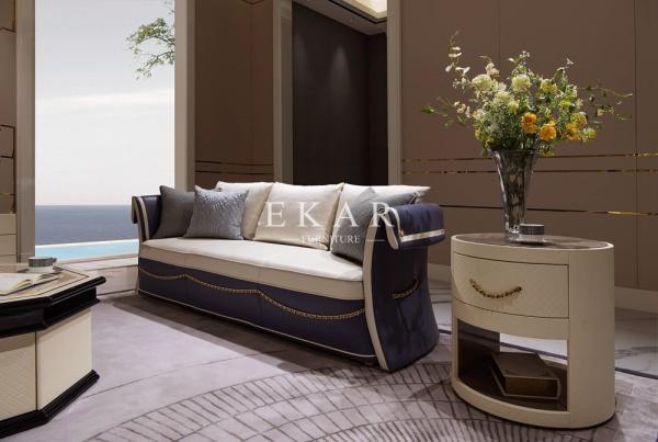 Furniture Deals Blue and White New Couches for Sale W005SF