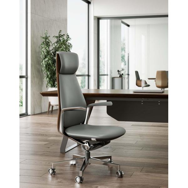 Modern Office Swivel Chair Hotel Study Room High Back Comfortable Leather Chair